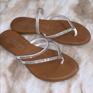 Italian shoemakers Rhinestone strappy sandals